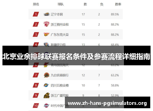 北京业余排球联赛报名条件及参赛流程详细指南 北京业余排球联赛报名条件及参赛流程详细指南
